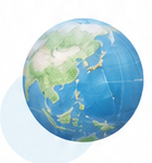 日本と世界のつながりを象徴する地球